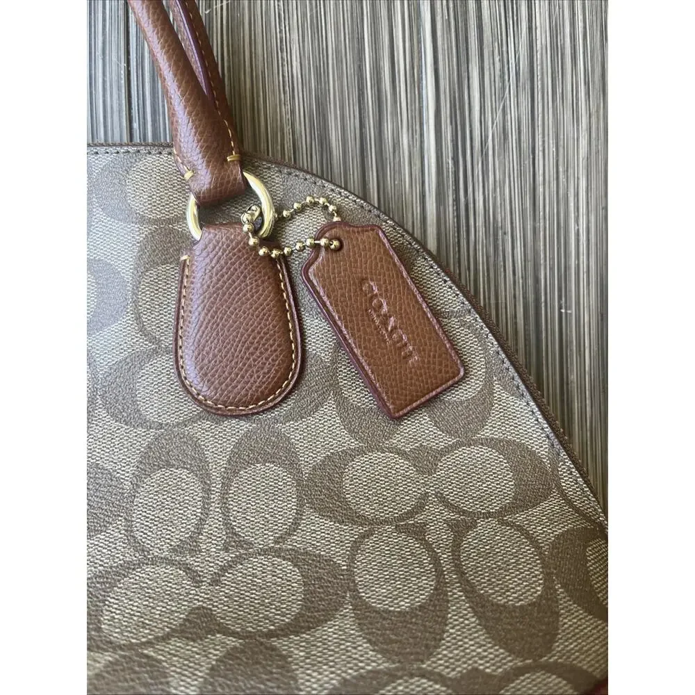 Coach Signature Sierra Satchel Leather Dome Bag Beige Brown F27584 - Picture 5 of 12
